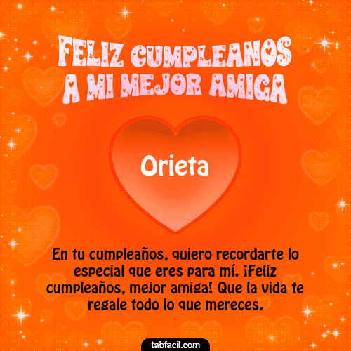 Feliz Cumpleaños a mi mejor amiga Orieta