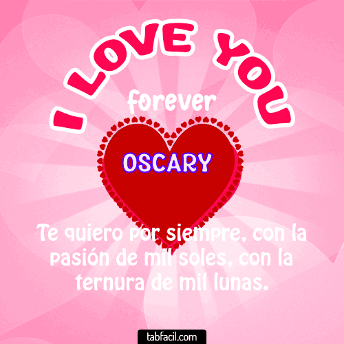 I Love You Forever Oscary 