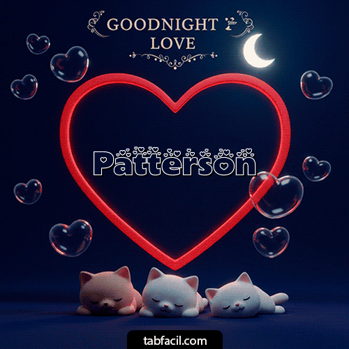 Gif Buenas noches amor con gatos Patterson