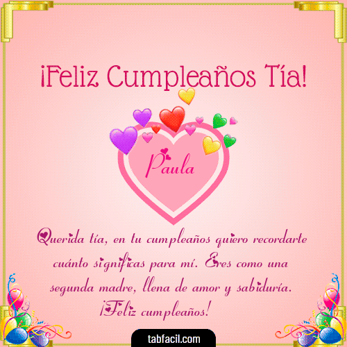 Feliz Cumpleaños Tía Paula