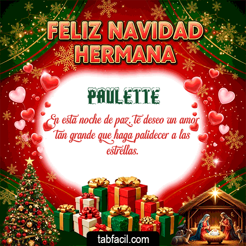 GIF de Paulette - Feliz Navidad Hermana