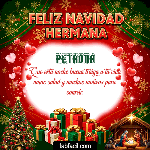 GIF de Petrona - Feliz Navidad Hermana