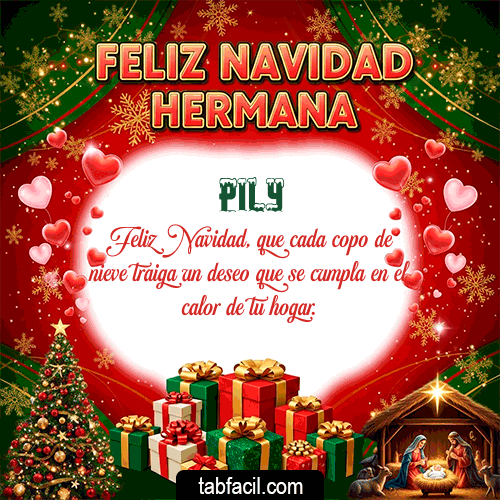 GIF de Pily - Feliz Navidad Hermana