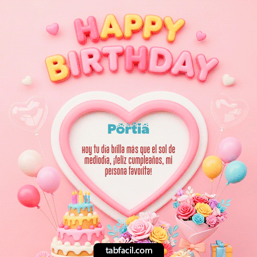 GIF de Portia - Happy Birthday Amiga