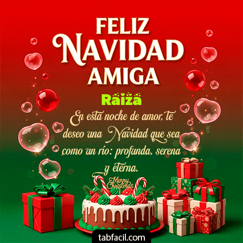 GIF de Raiza - Feliz Navidad Amiga