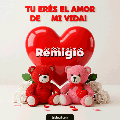 Tú eres el amor de mi vida Feliz Dia Amor Remigio