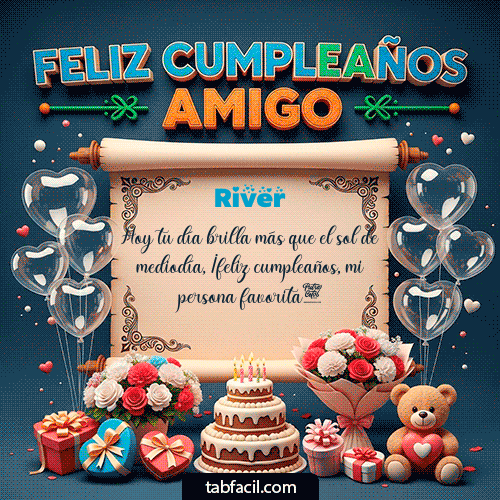 GIF de River - Feliz Cumpleaños Amigo