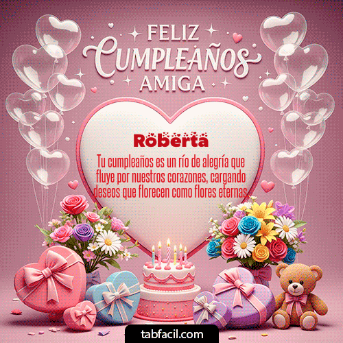 GIF de Roberta - Feliz Cumpleaños Amiga