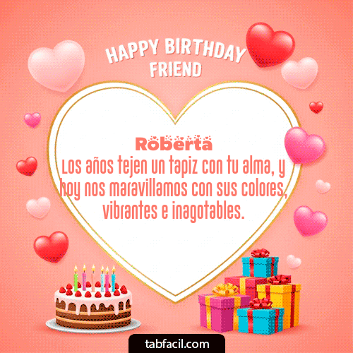 GIF de Roberta - Happy Birthday Friend