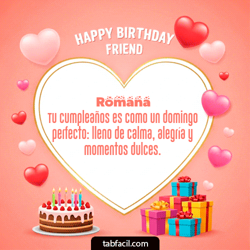 GIF de Romana - Happy Birthday Friend