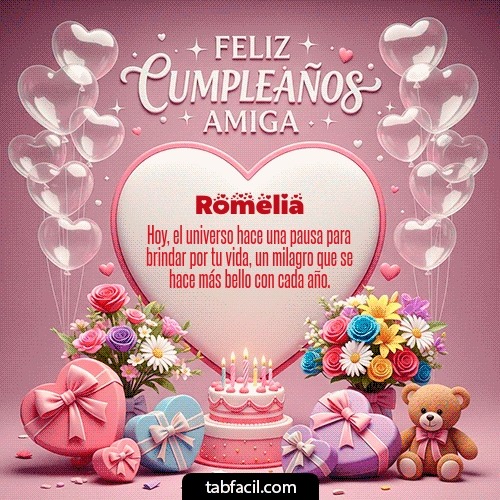 GIF de Romelia - Feliz Cumpleaños Amiga