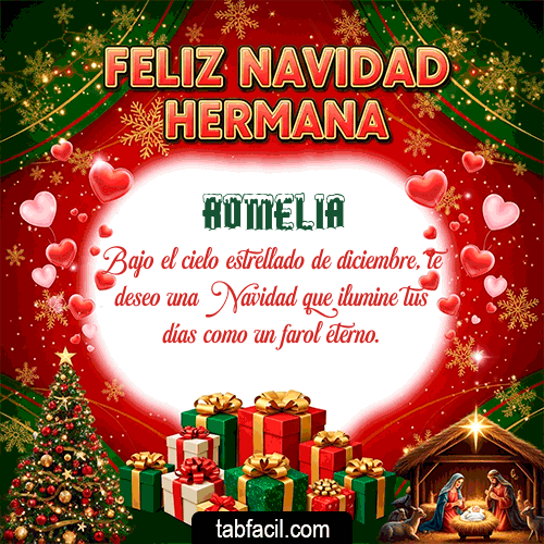 GIF de Romelia - Feliz Navidad Hermana