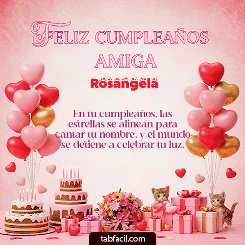 Gif Feliz Cumpleaños Amiga Rosangela