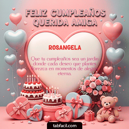 Gif Feliz Cumpleaños Querida Amiga!! Rosangela