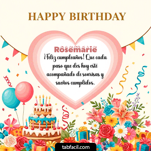 GIF Animado de Feliz Cumpleaños para Rosemarie - Happy BirthDay Friend!