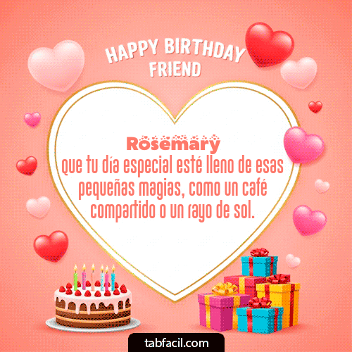 GIF de Rosemary - Happy Birthday Friend