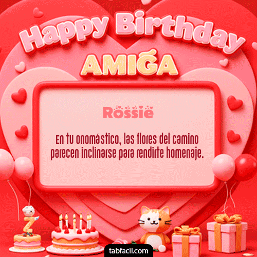 GIF de Rossie - 🍰 Happy BirthDay Amiga