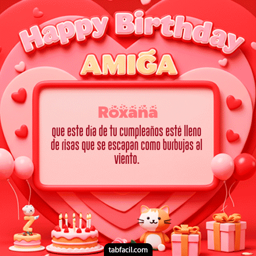 🍰 Happy BirthDay Amiga Feliz Cumpleaños Roxana