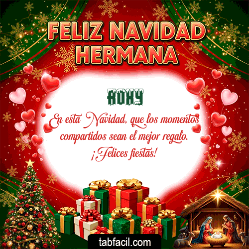 GIF de Roxy - Feliz Navidad Hermana