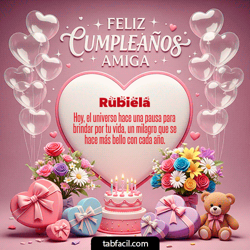 GIF de Rubiela - Feliz Cumpleaños Amiga