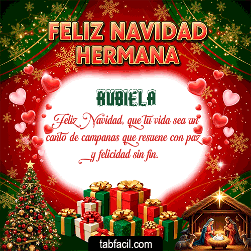 GIF de Rubiela - Feliz Navidad Hermana