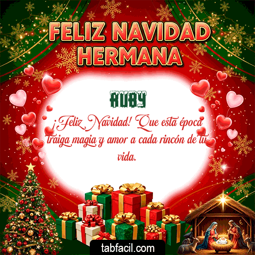Feliz Navidad Hermana Feliz Navidad Ruby