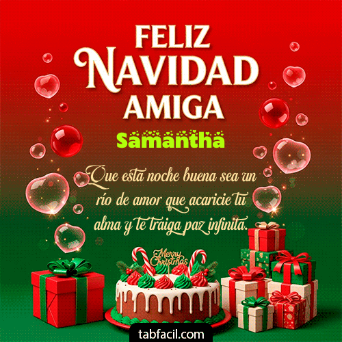 Feliz Navidad Amiga Feliz Navidad Samantha