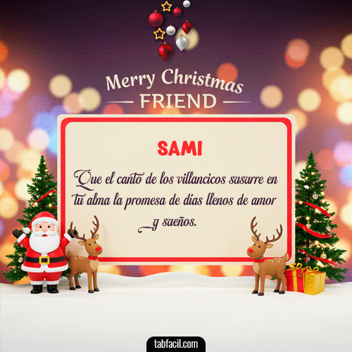 GIF Animado de Feliz Navidad para Sami - Merry Christmas Friend
