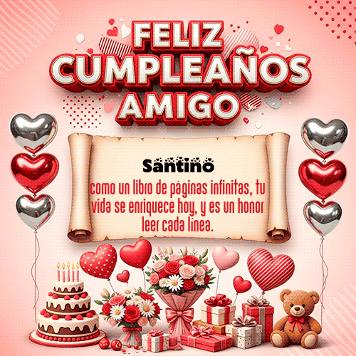 GIF de Santino - Feliz Cumpleaños Amigo