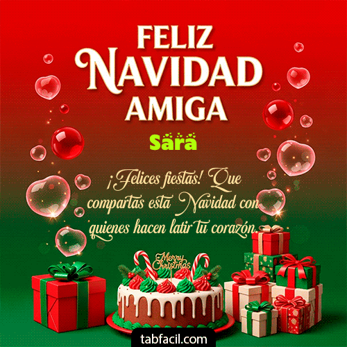 Gif Feliz Navidad Amiga Feliz Navidad Sara