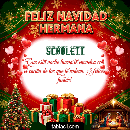 Feliz Navidad Hermana Feliz Navidad Scarlett