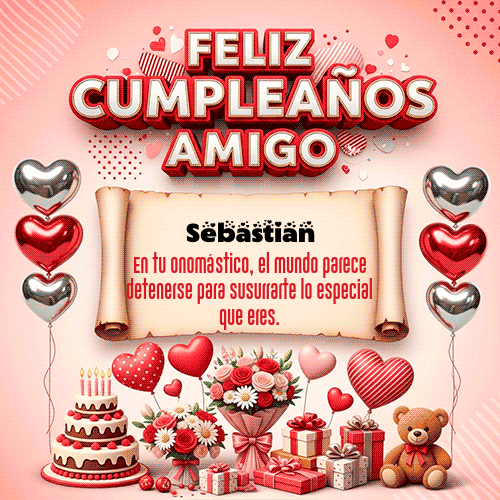Gif Feliz Cumpleaños Amigo Sebastian
