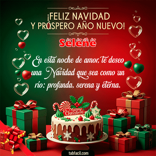 GIF de Selene - Feliz Navidad y Próspero Año Nuevo