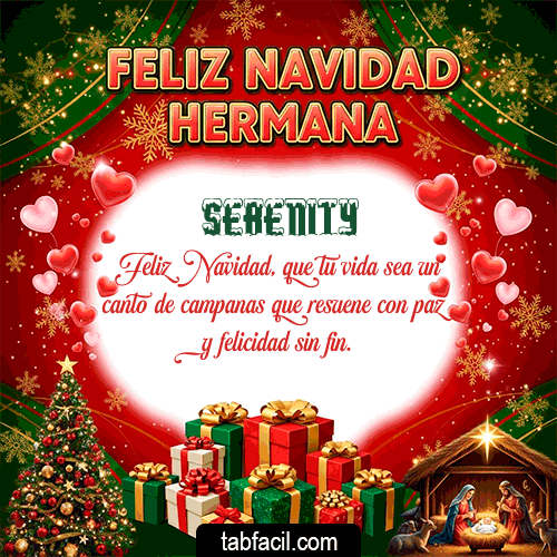 GIF de Serenity - Feliz Navidad Hermana