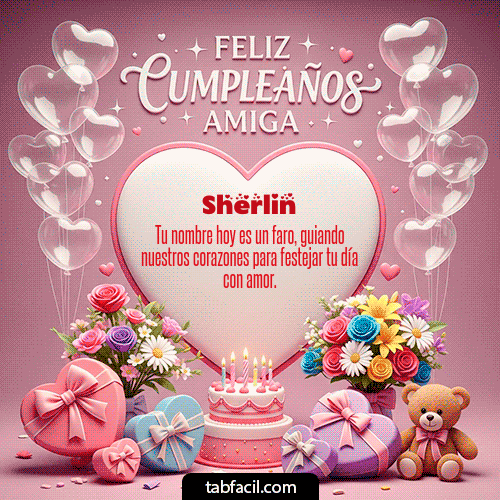 Gif Feliz Cumpleaños Amiga Sherlin