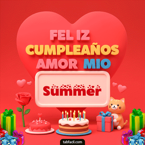 Feliz Cumpleaños Amor Mio Summer
