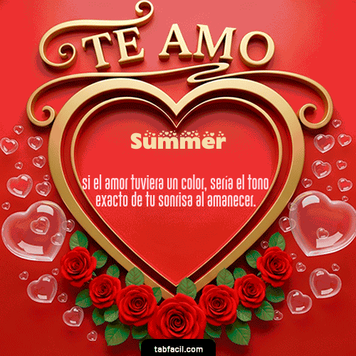 Te Amo Feliz Dia Amor Summer