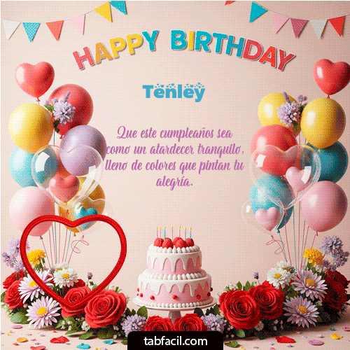 GIF Animado de Feliz Cumpleaños para Tenley - Happy birthday, my friend!