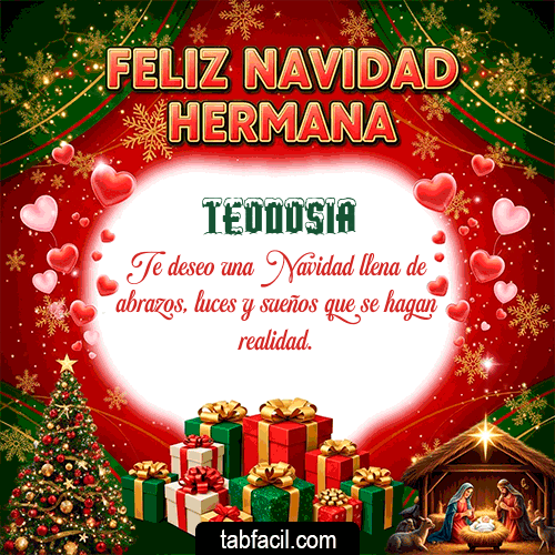 Feliz Navidad Hermana Feliz Navidad Teodosia