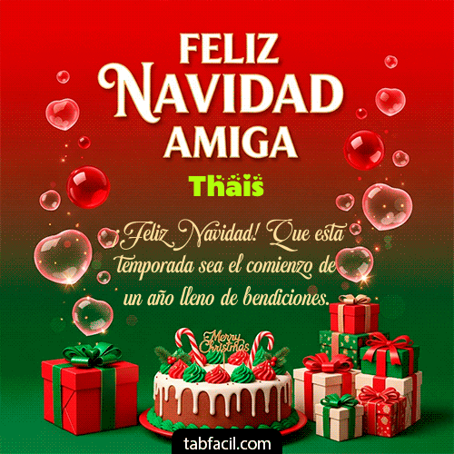 GIF de Thais - Feliz Navidad Amiga