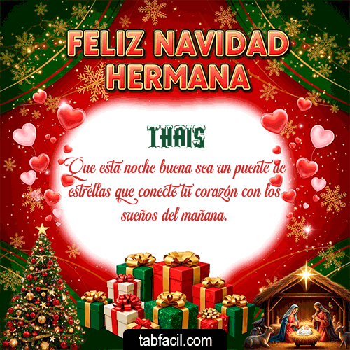 GIF de Thais - Feliz Navidad Hermana