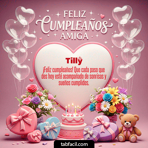 Gif Feliz Cumpleaños Amiga Tilly