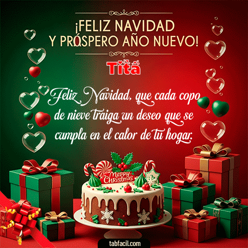 Feliz Navidad y Próspero Año Nuevo Feliz Navidad Tita