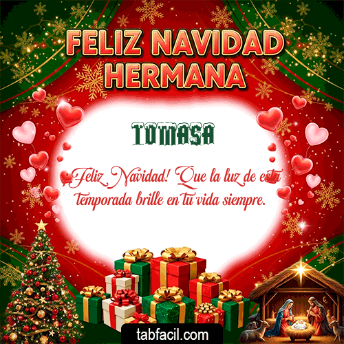 GIF de Tomasa - Feliz Navidad Hermana