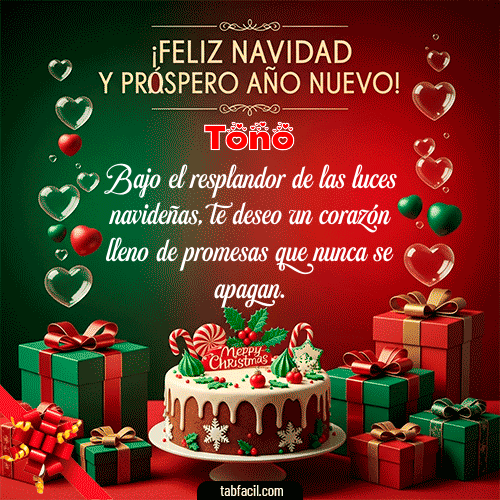 GIF de Tono - Feliz Navidad y Próspero Año Nuevo