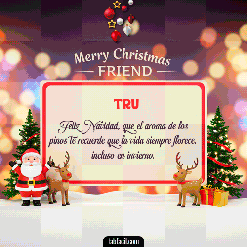 Gif Merry Christmas Friend Feliz Navidad Tru