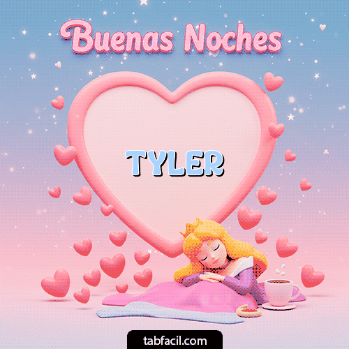 GIF Animado de Buenas Noches para Tyler - Buenas noches corazón