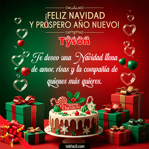 Gif Feliz Navidad y Próspero Año Nuevo Tyson