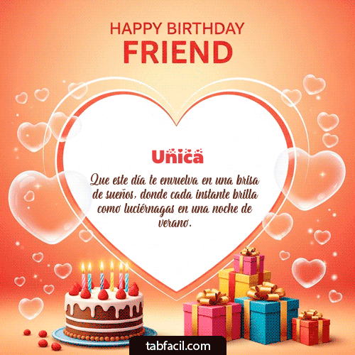 Gif Happy Birthday Friend Unica