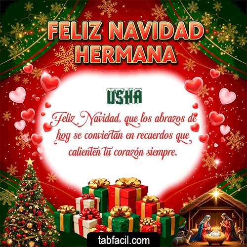 Ver GIF de Feliz Navidad Hermana GIF de Usha - Feliz Navidad Hermana